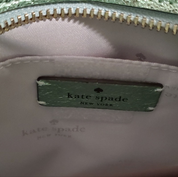 Kate Spade Mint Green Coated Glitter Tote. NWT. - Picture 4 of 9